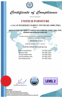 Certificate Of Compliance - Level 2